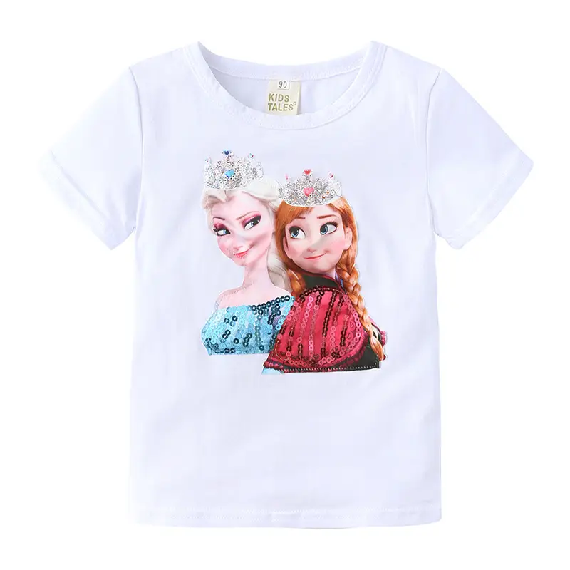 Kids Light Green T-Shirt with Princess Design