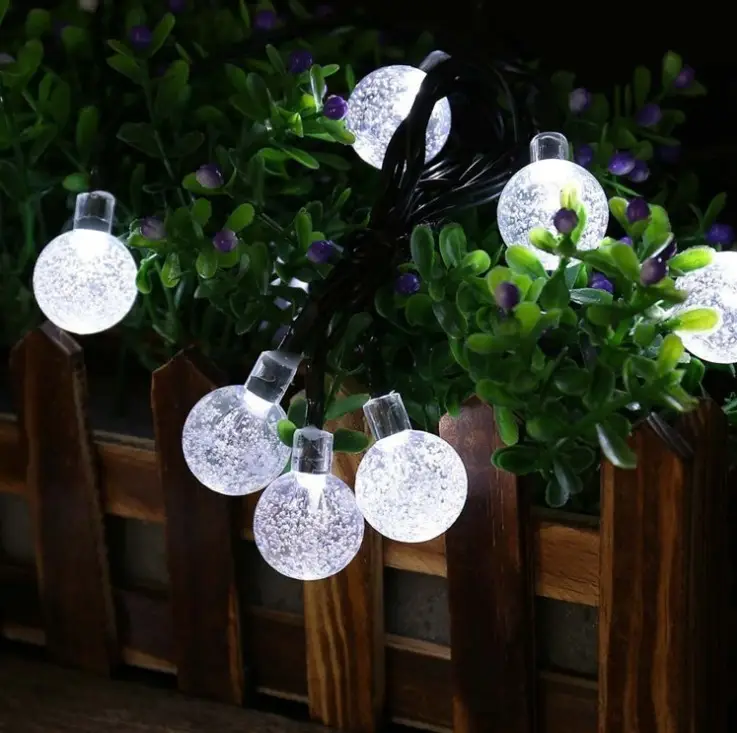 30LED Solar Bubble Light String Outdoor Decor