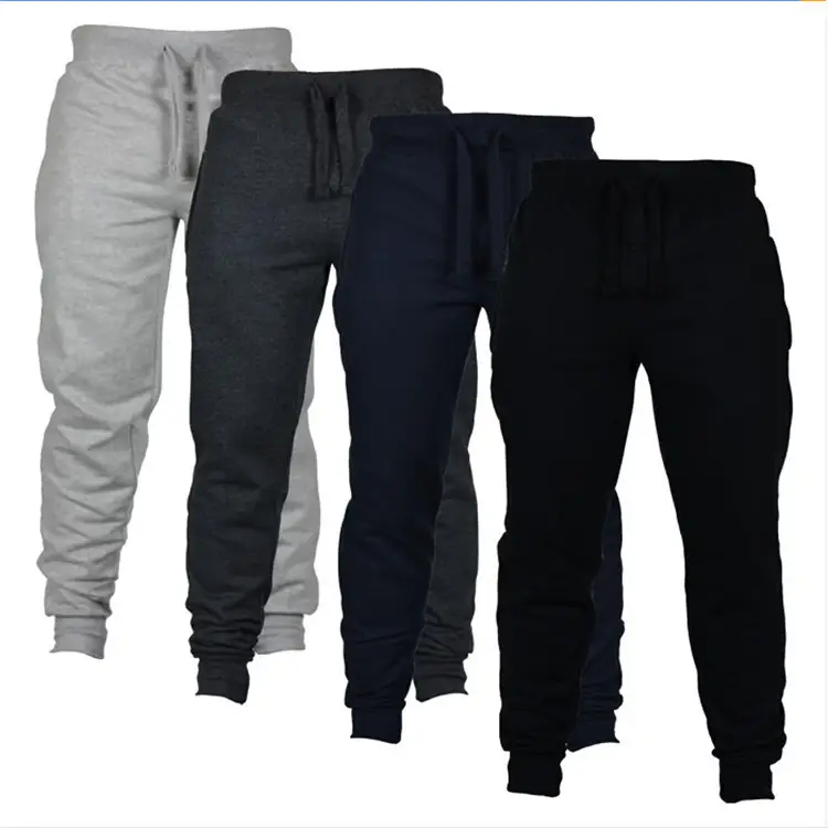 Black Elastic Waist Jogger Pants for Men - Image 6