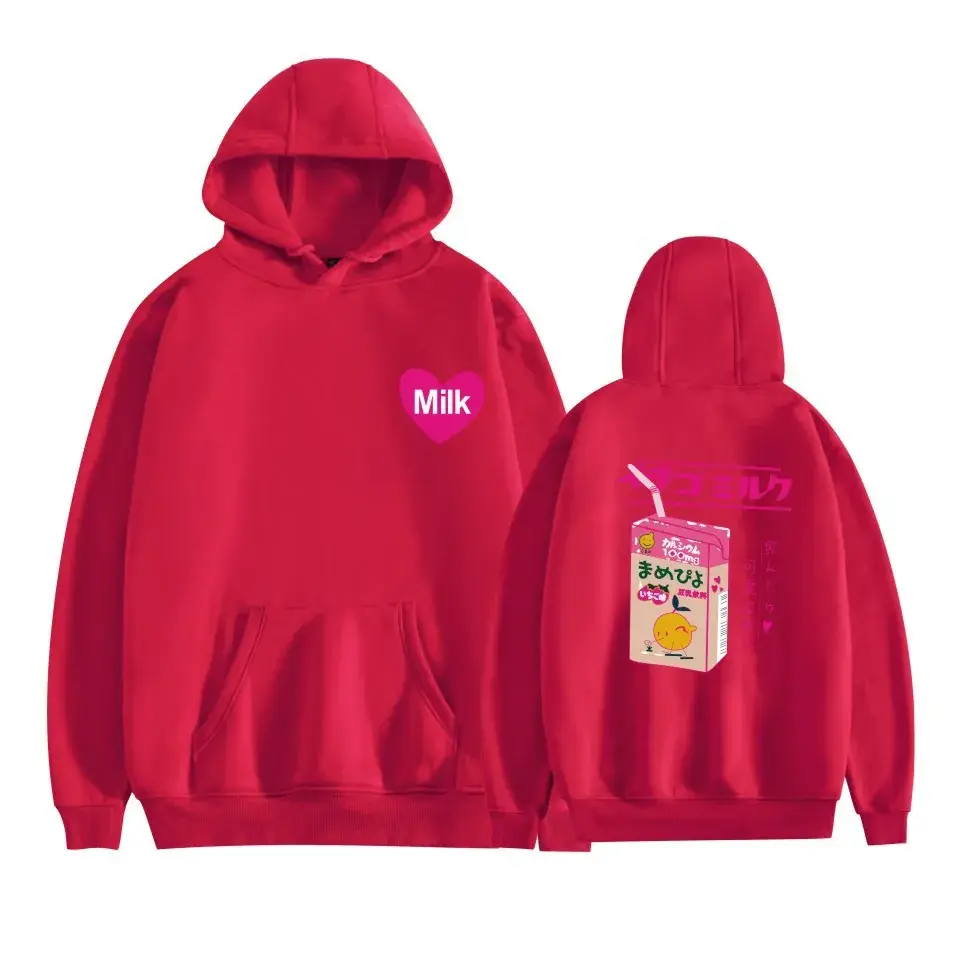2020 New Soymilk Cartoon Q Hooded Sweatshirt Grey - Image 6