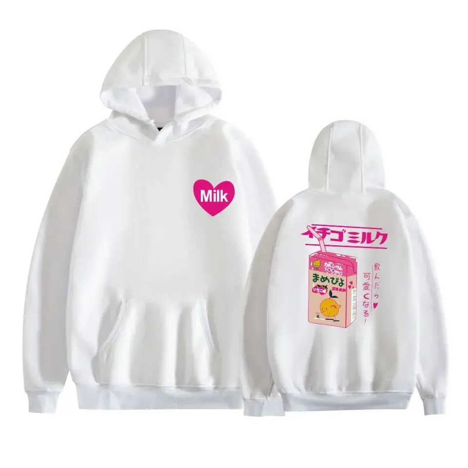 2020 New Soymilk Cartoon Q Hooded Sweatshirt Grey - Image 2