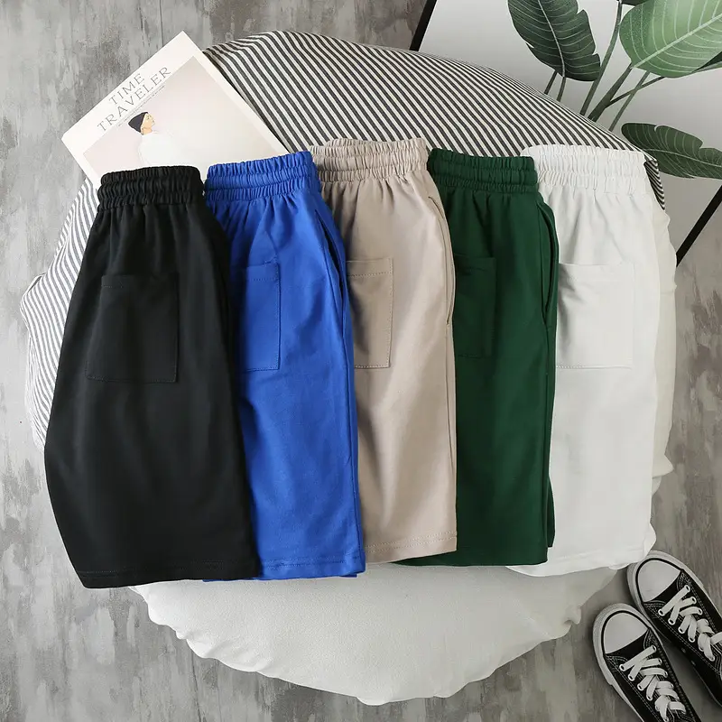 Men's Beige Loose Drawstring Shorts Summer Casual - Image 9