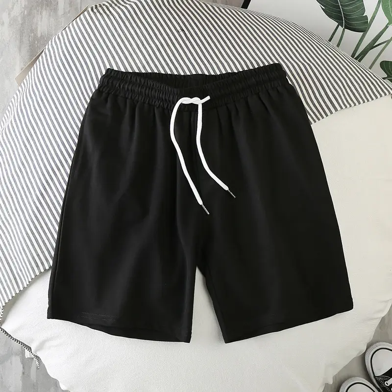 Men's Beige Loose Drawstring Shorts Summer Casual - Image 4