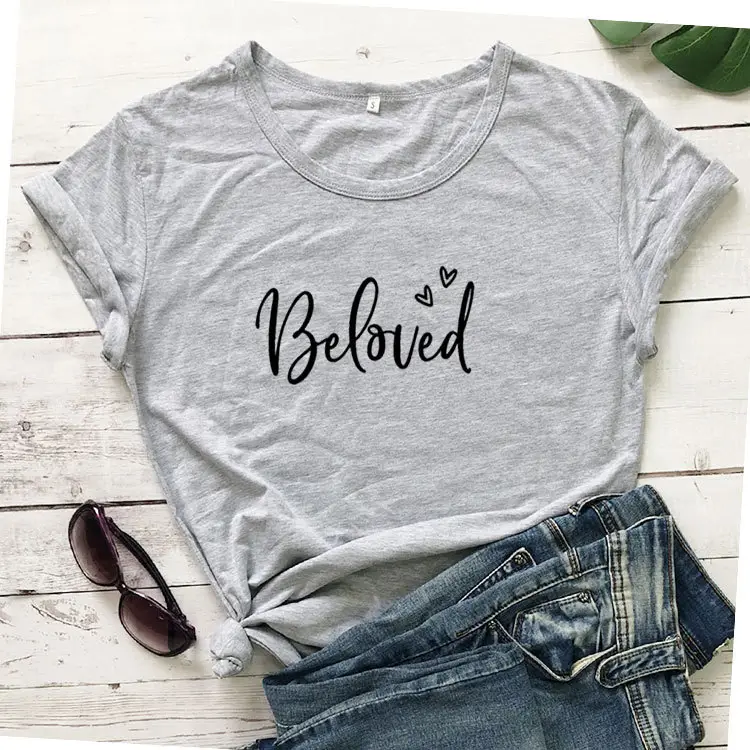 Beloved Graphic T-Shirt Grey Short Sleeve - Image 3