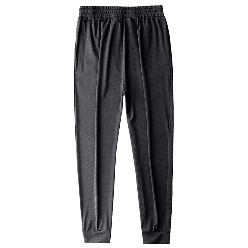 Men's Black Mesh Ankle Pants Slim Fit Quick Dry - Image 6