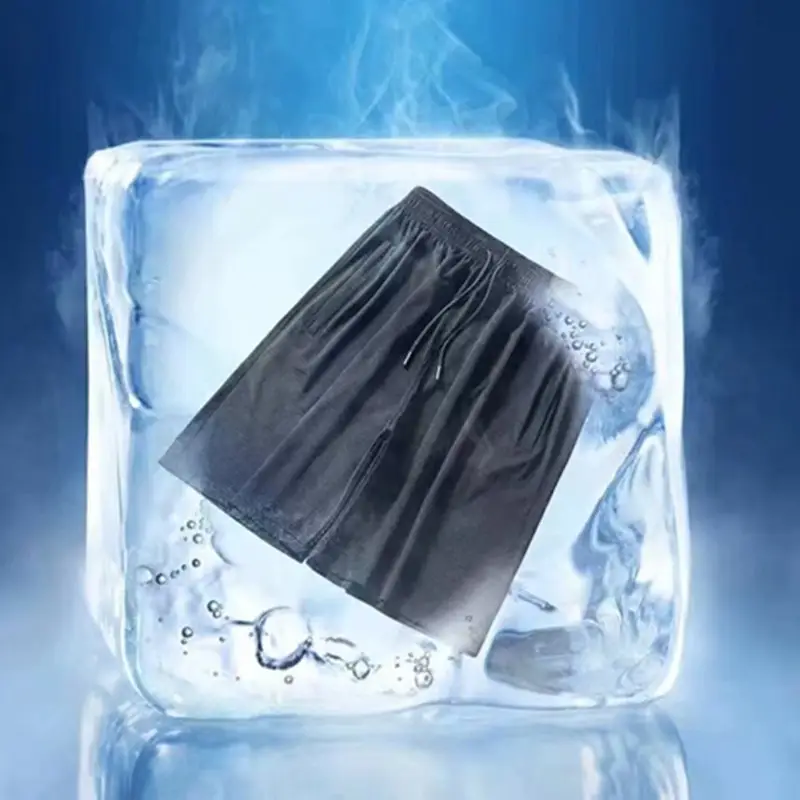 Men Ice Silk Shorts Large Summer Breathable Loose Fit - Image 2