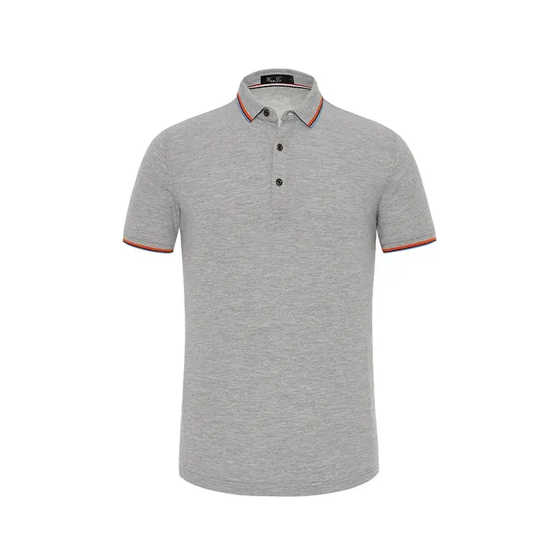 Light Blue Polo Shirt with Logo Print & Embroidered Collar - Image 11