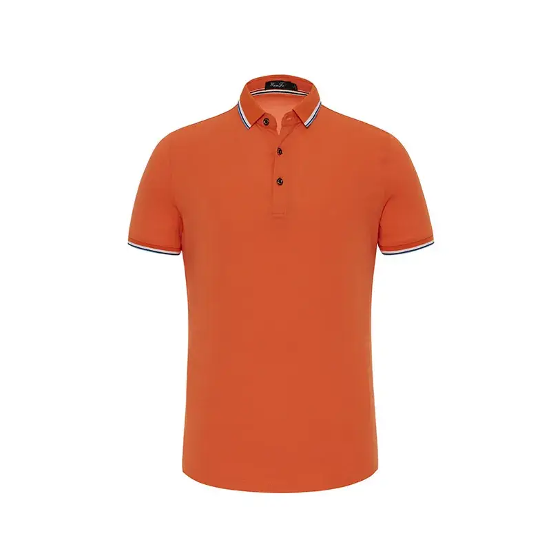 Light Blue Polo Shirt with Logo Print & Embroidered Collar - Image 6