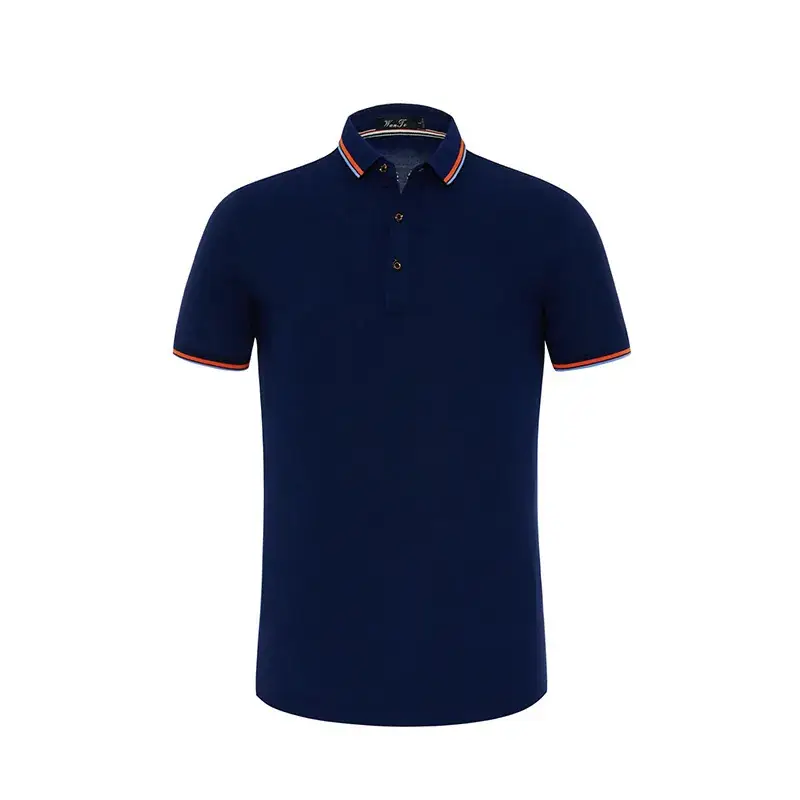 Light Blue Polo Shirt with Logo Print & Embroidered Collar - Image 7