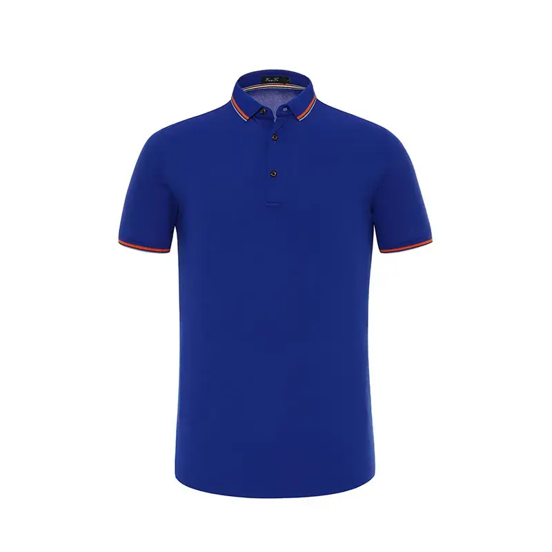 Light Blue Polo Shirt with Logo Print & Embroidered Collar - Image 8