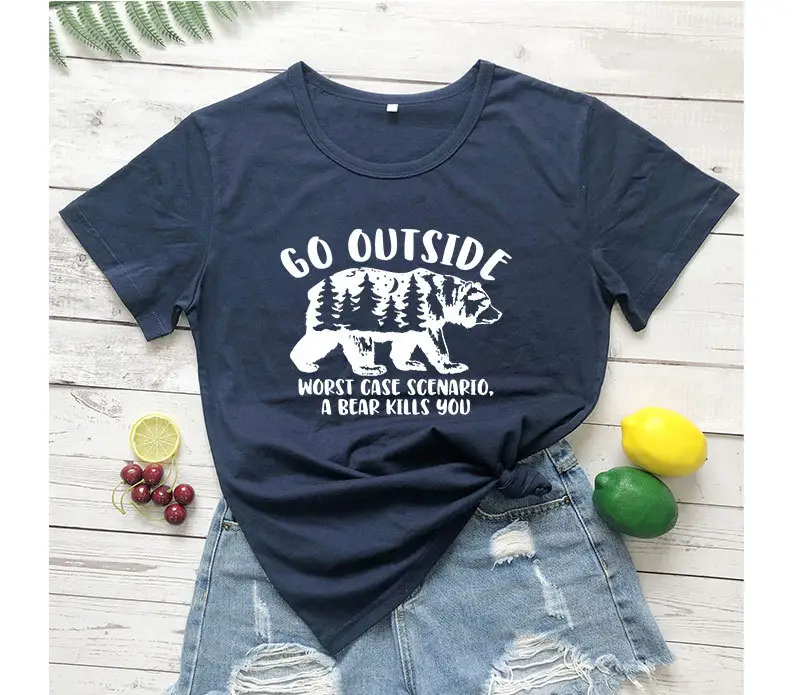 Pink Go Outside Bear Killer T-Shirt Short Sleeve - Image 10