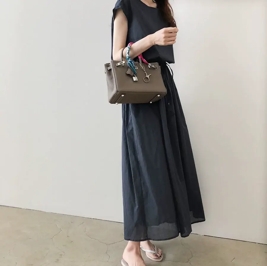 Cotton Linen Swing Dress 2023 Summer Large — feature 11