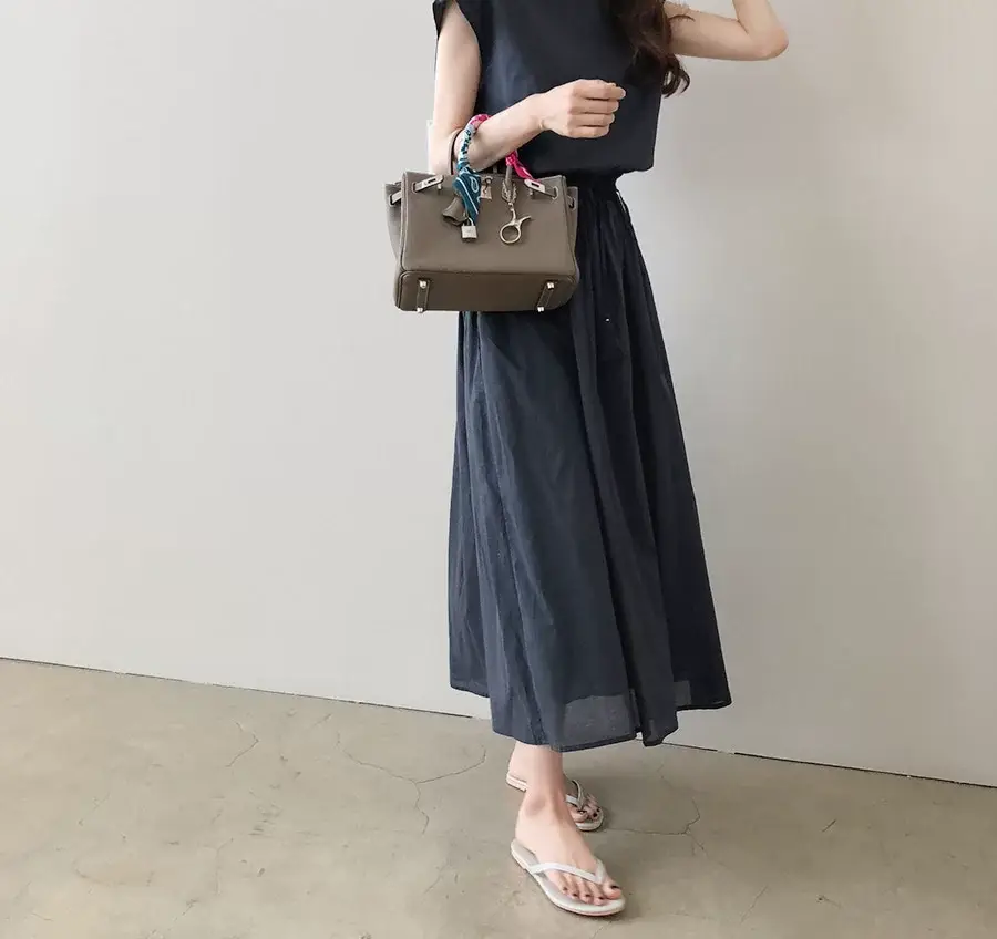 Cotton Linen Swing Dress 2023 Summer Large — feature 13
