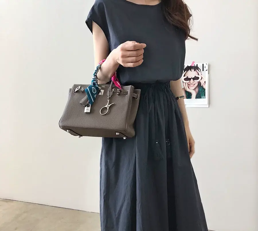 Cotton Linen Swing Dress 2023 Summer Large — feature 17