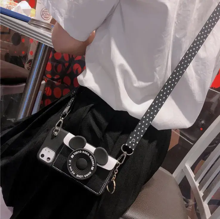 Apple 15 Phone Case Cartoon Coin Purse Crossbody Lanyard 17 Card Holder 8P 15 Card Case - Image 8