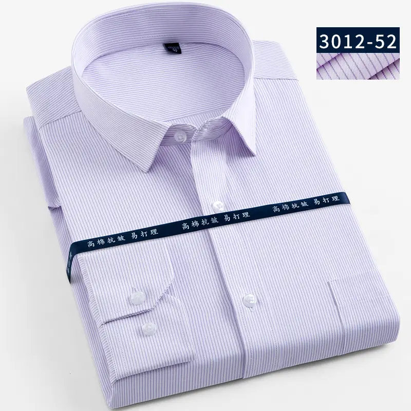 Men's White Long Sleeve Shirts Business Formal High Cotton - Image 14