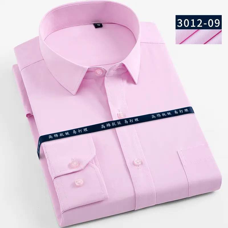Men's White Long Sleeve Shirts Business Formal High Cotton - Image 8