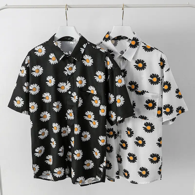 Men 2022 Graphic Print Short Sleeve Shirt Olive Green - Image 10