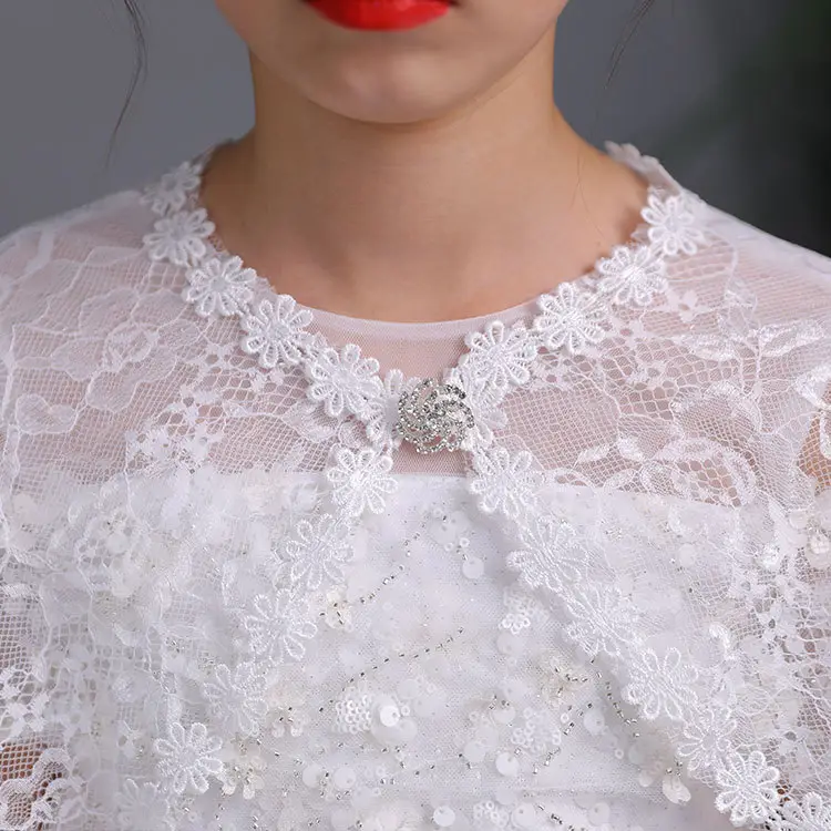 Girls' White Lace Coat 2020 Spring Summer - Image 5
