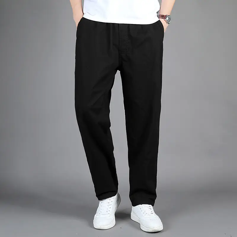 Men's Washed Crane Pants Large Size Pure Cotton - Image 7