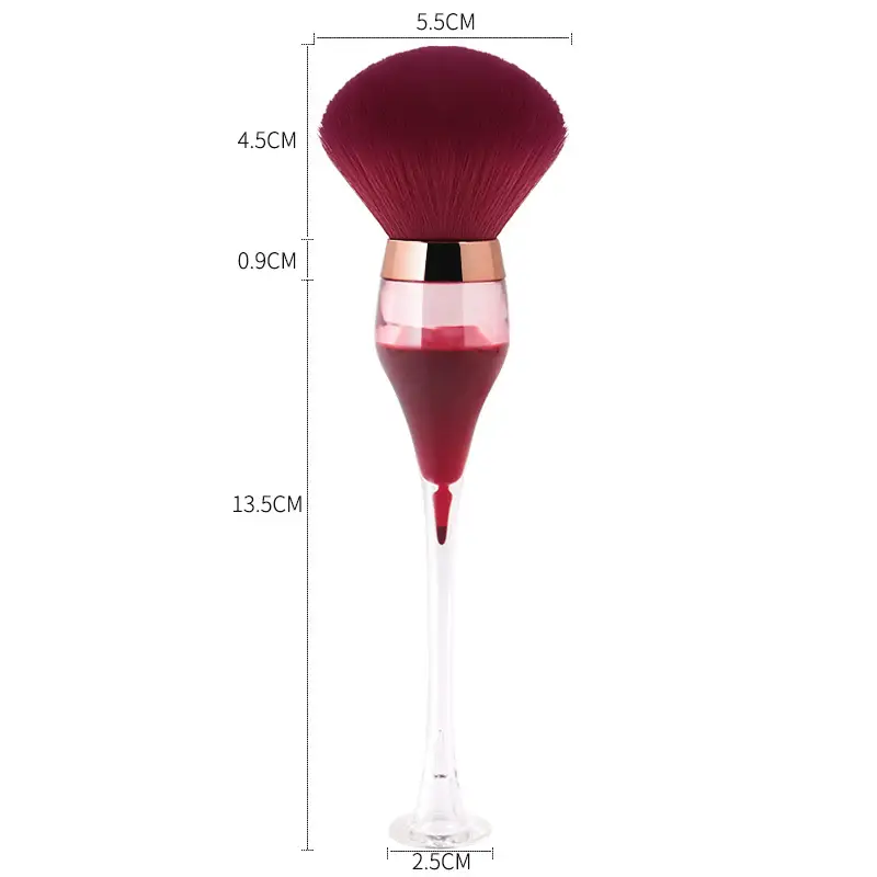 Yasna Red Wine Glass Makeup Brush Loose Paint - Image 10