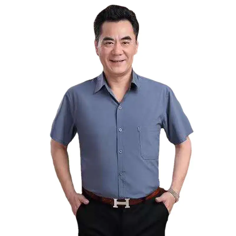 2025 Men's White Thin Shirts for Aged 40-50 - Image 7