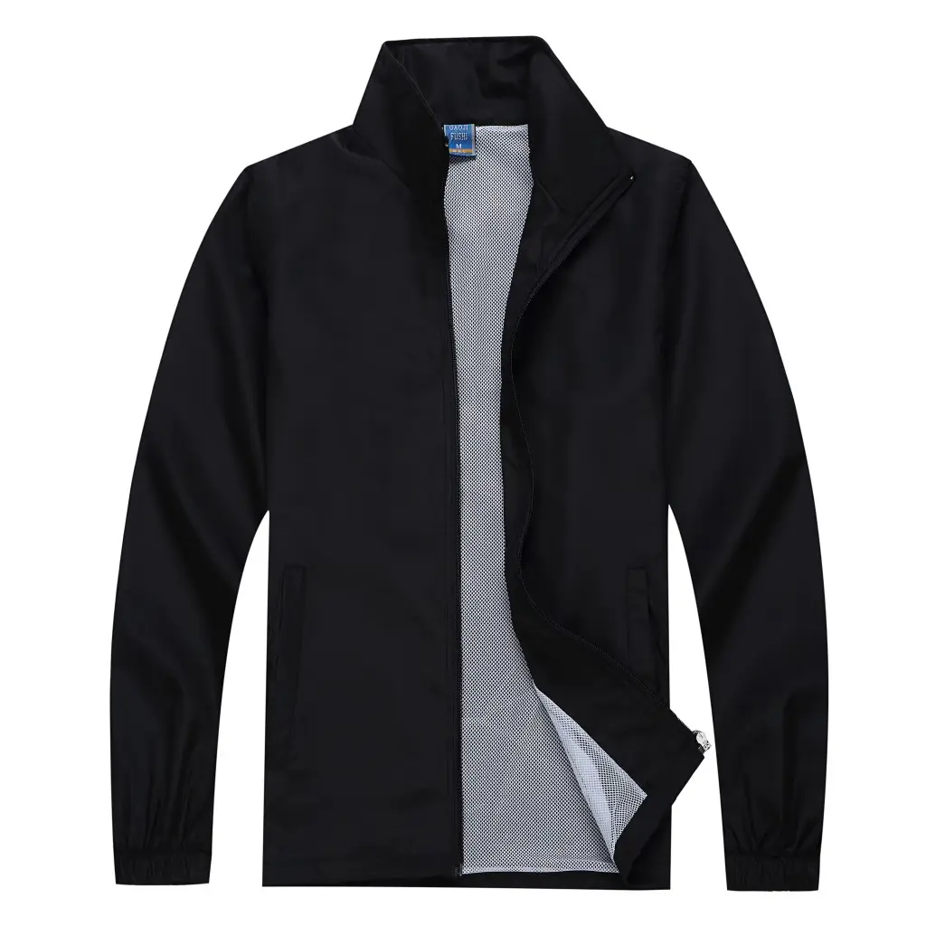 Men's Windproof Red Full Zip Hoodie - Image 3