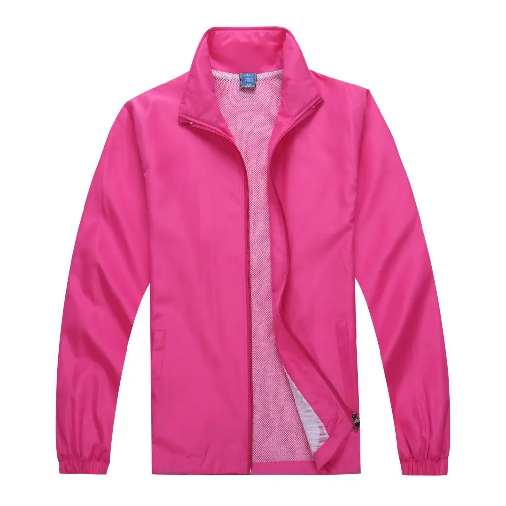 Men's Windproof Red Full Zip Hoodie - Image 7