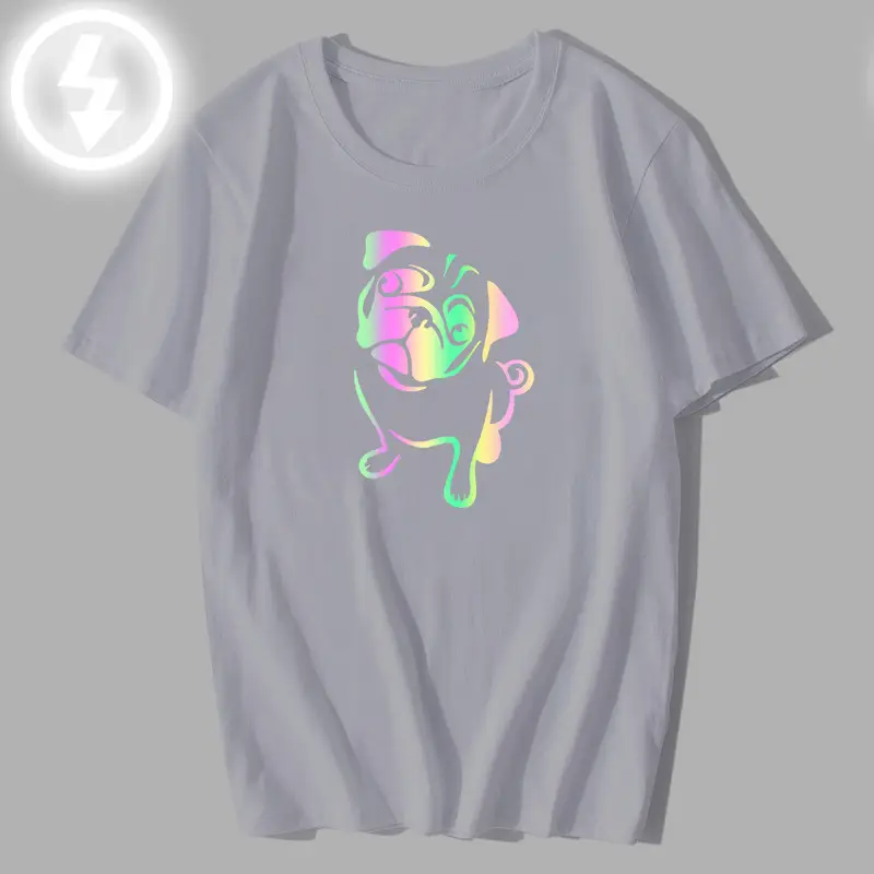 Cute Fox Panda T-Shirt White Glow Effect - Image 5