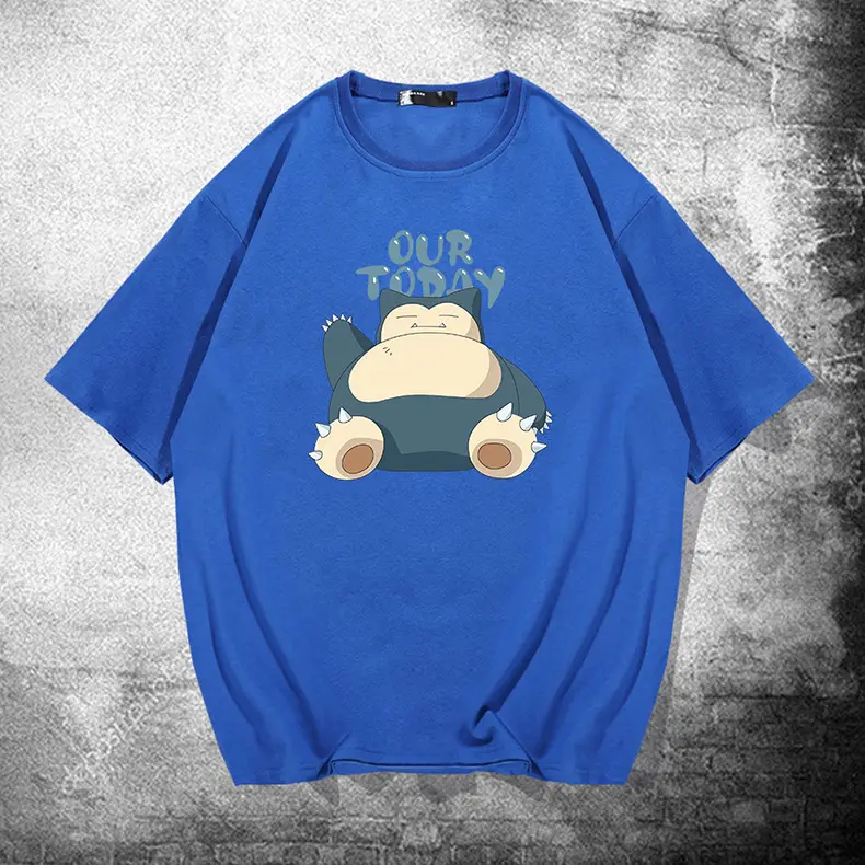 Japanese Cartoon Kirby T-Shirt White Loose Fit