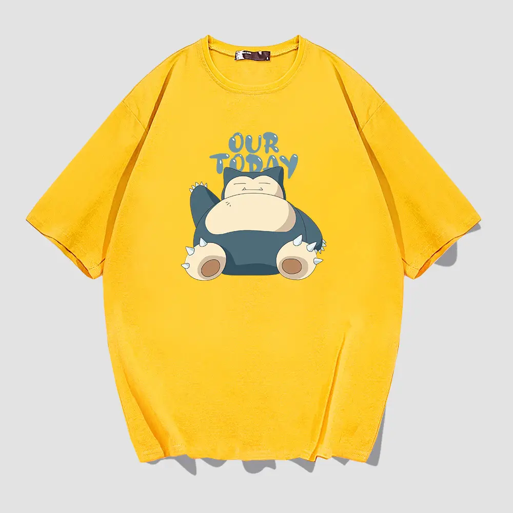 Japanese Cartoon Kirby T-Shirt White Loose Fit
