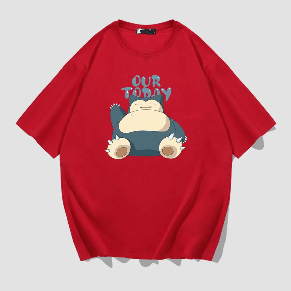 Japanese Cartoon Kirby T-Shirt White Loose Fit