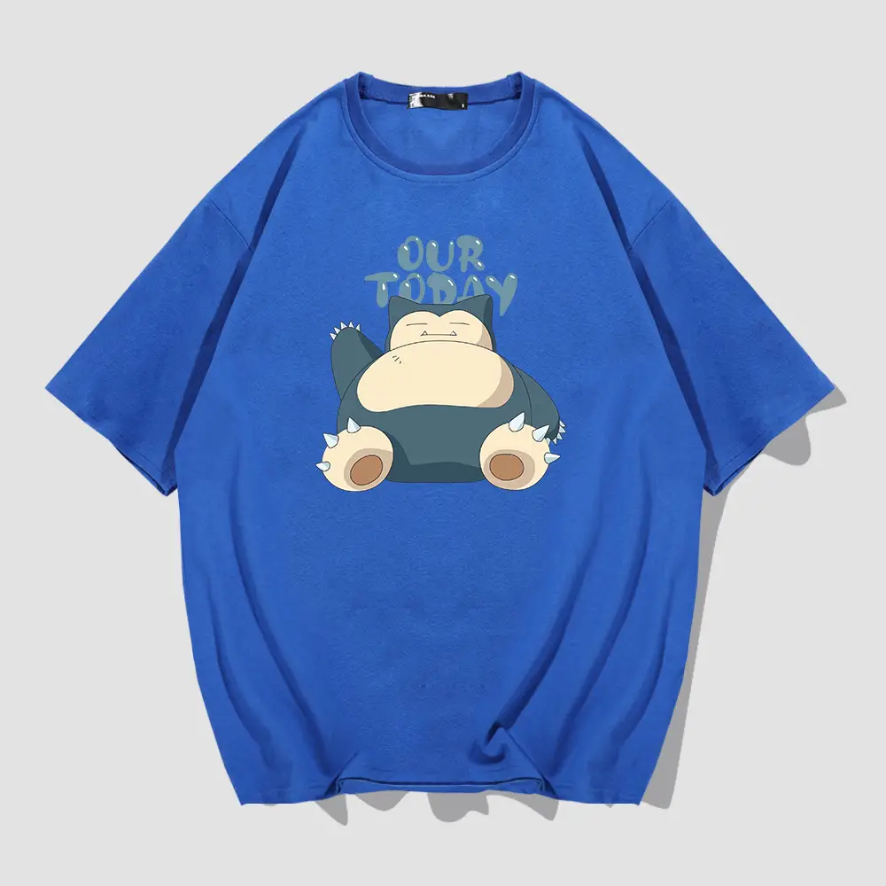 Japanese Cartoon Kirby T-Shirt White Loose Fit