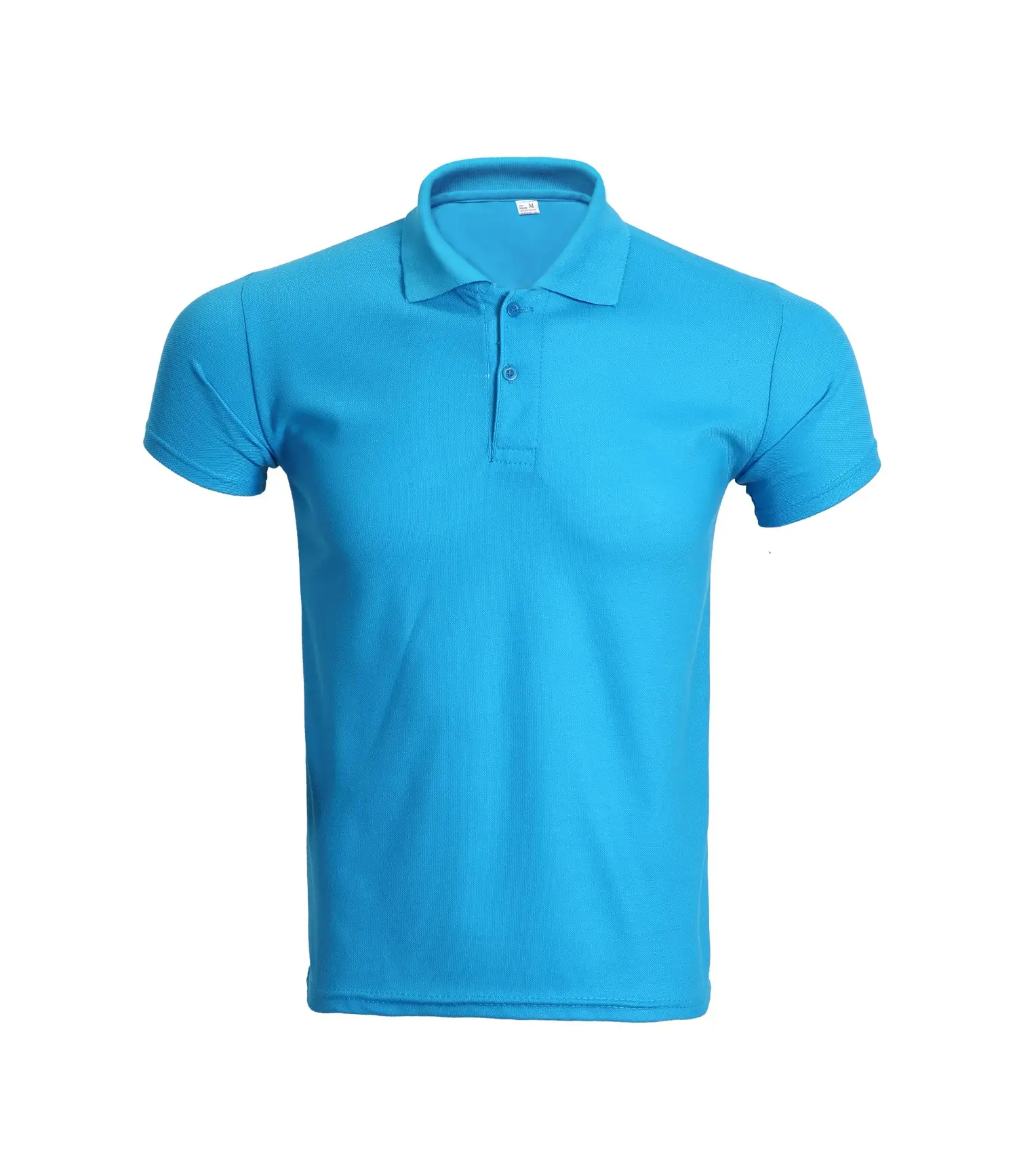 Men Orange Polo Shirt with Button Collar - Image 10
