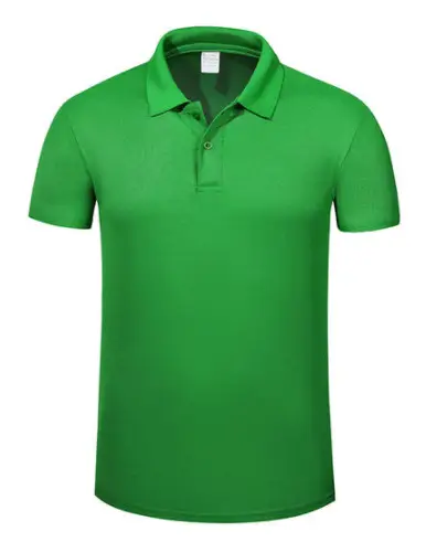 Men Orange Polo Shirt with Button Collar - Image 12