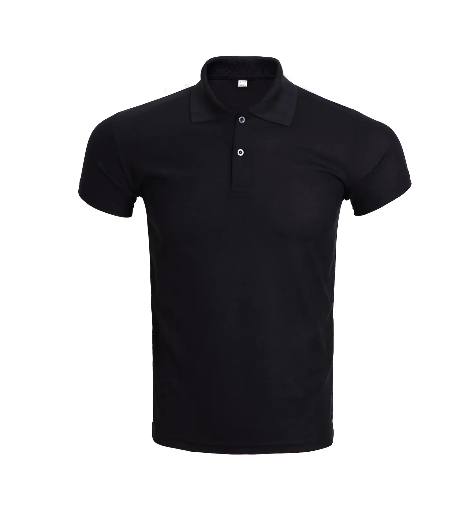 Men Orange Polo Shirt with Button Collar - Image 5