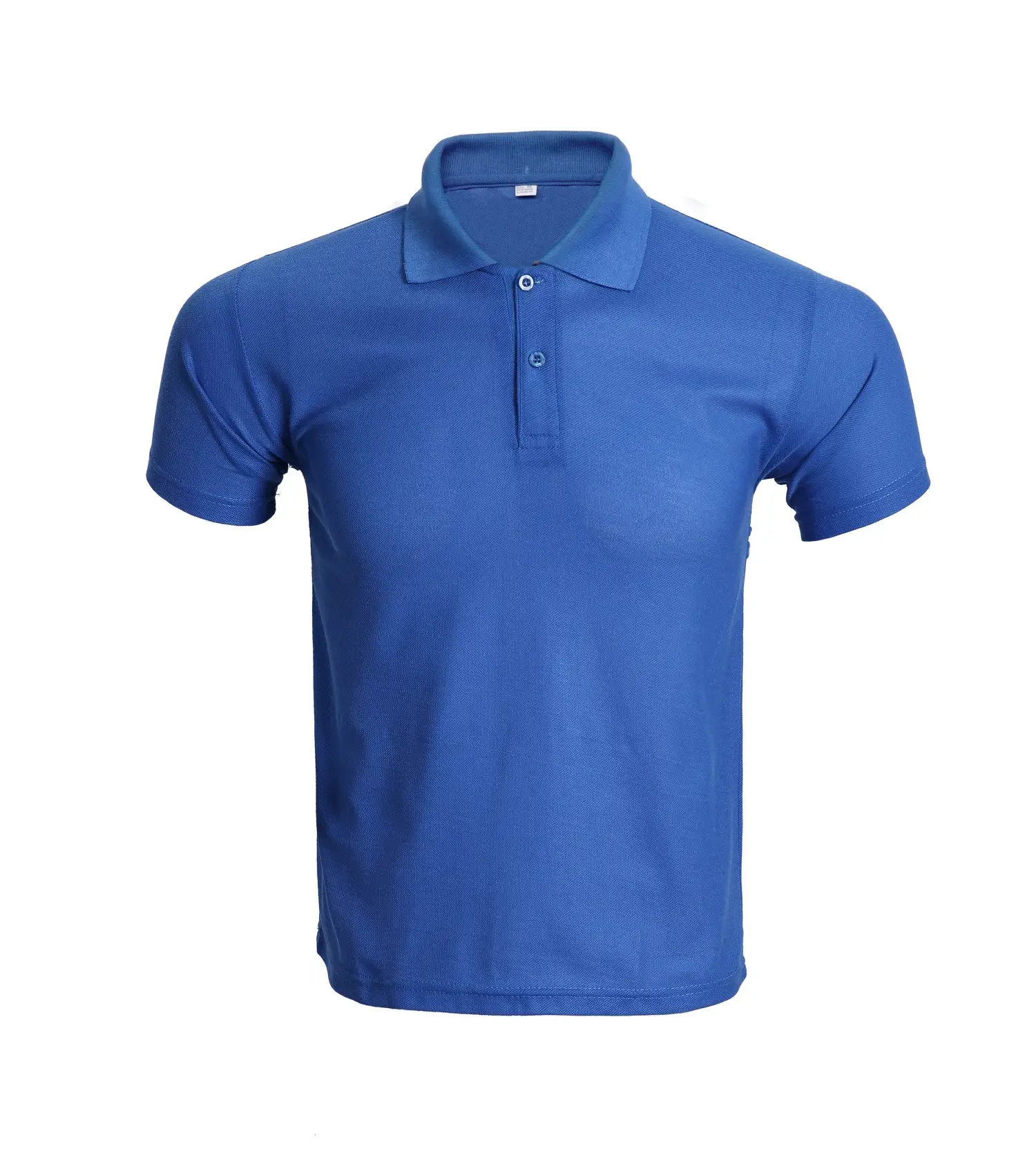 Men Orange Polo Shirt with Button Collar - Image 6