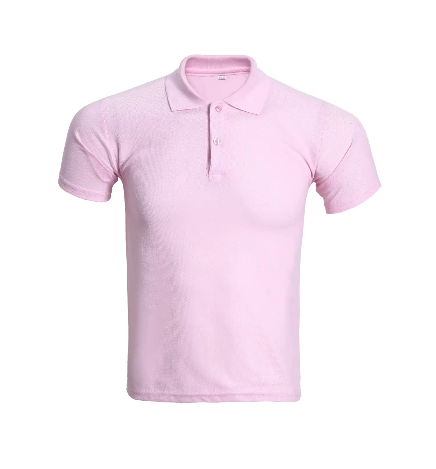 Men Orange Polo Shirt with Button Collar - Image 8