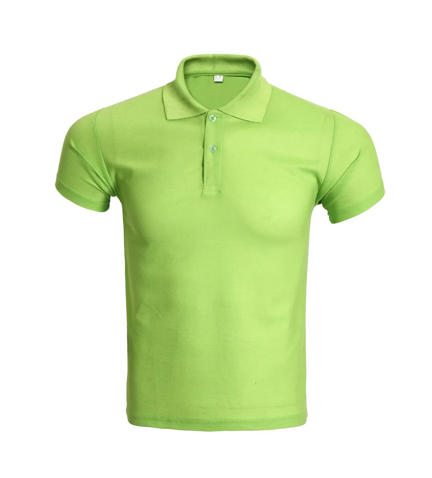 Men Orange Polo Shirt with Button Collar - Image 9