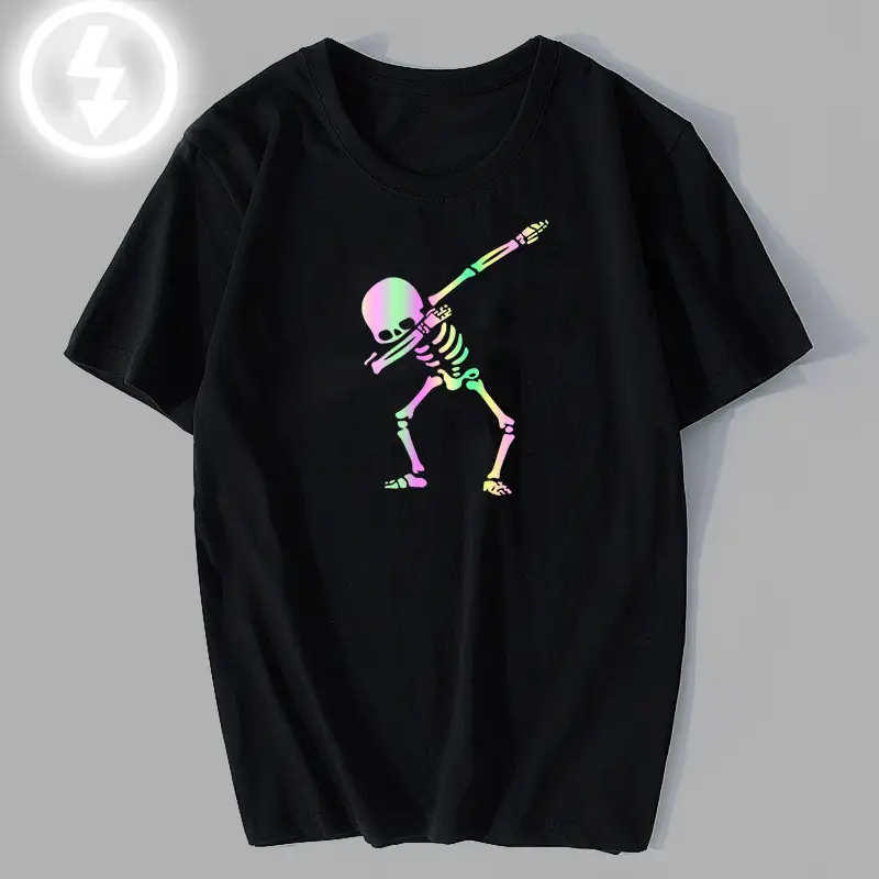 New Skull T-Shirt Colorful Summer Loose Casual Round Neck Top