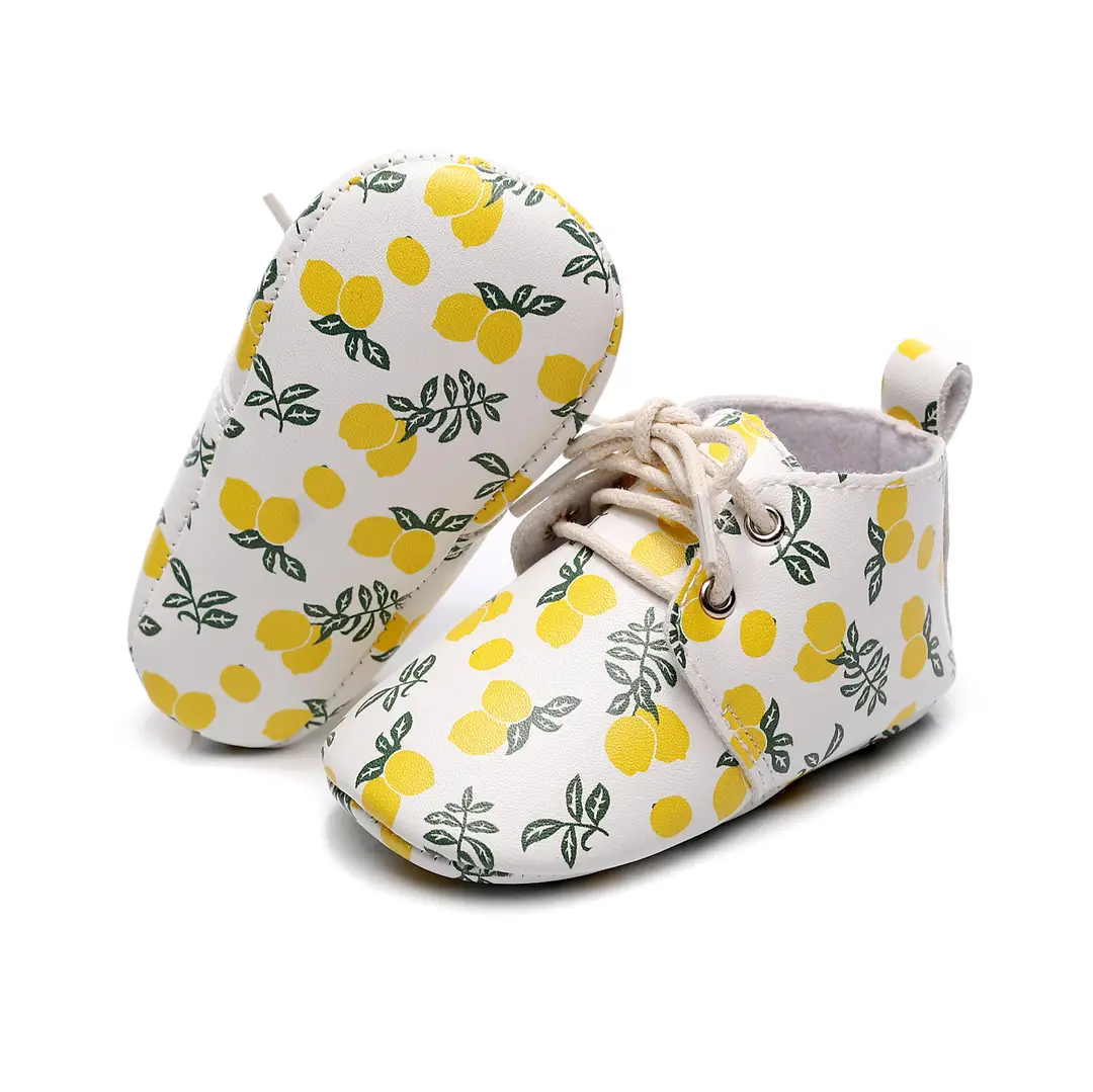 Lace-Up Cartoon Pu Baby Shoes Infant Walking Shoes Wholesale Non-Slip Growth Walking Cartoon Non-Slip Shoes - Image 7