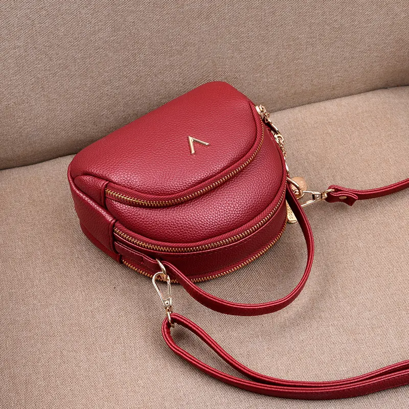 Women's Red Shoulder Messenger Bag 2023 Spring Summer - Image 7
