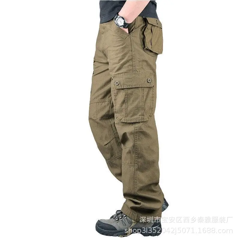 Men's Multi-Pocket Outdoor Cargo Pants Large Straight Sports Pants - Image 5