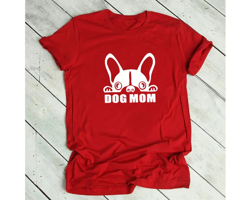 Dog Mom Graphic T-Shirt Yellow Short Sleeve - Image 7