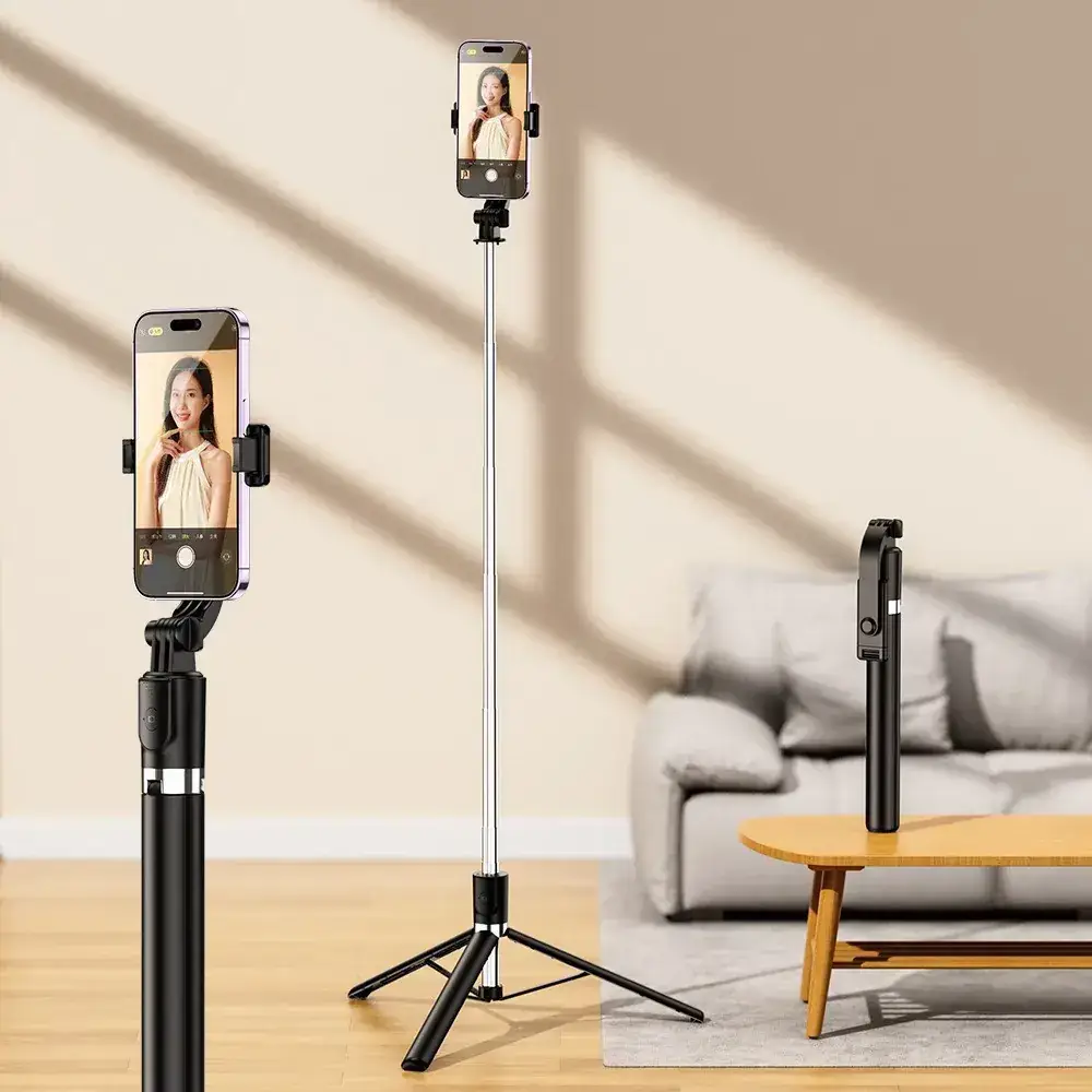 Portable Selfie Stick with 1.7m Extendable Tripod Stand - Image 3