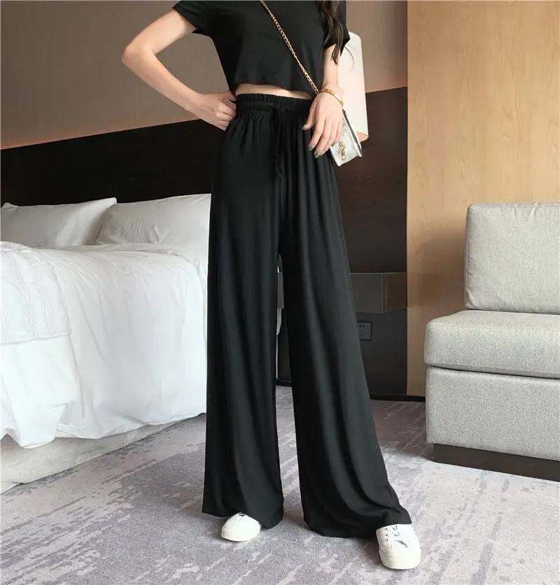 New 2024 Slim Fit Orange T-Shirt & Wide Leg Pants Set — feature 16