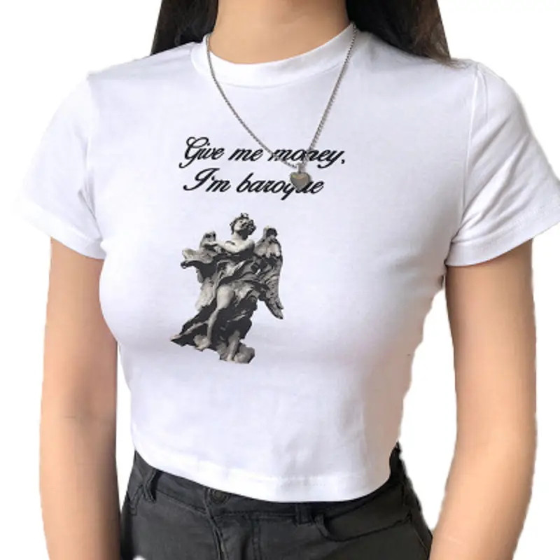 Women Korean Style Short T-Shirt 2025 Summer - Image 6