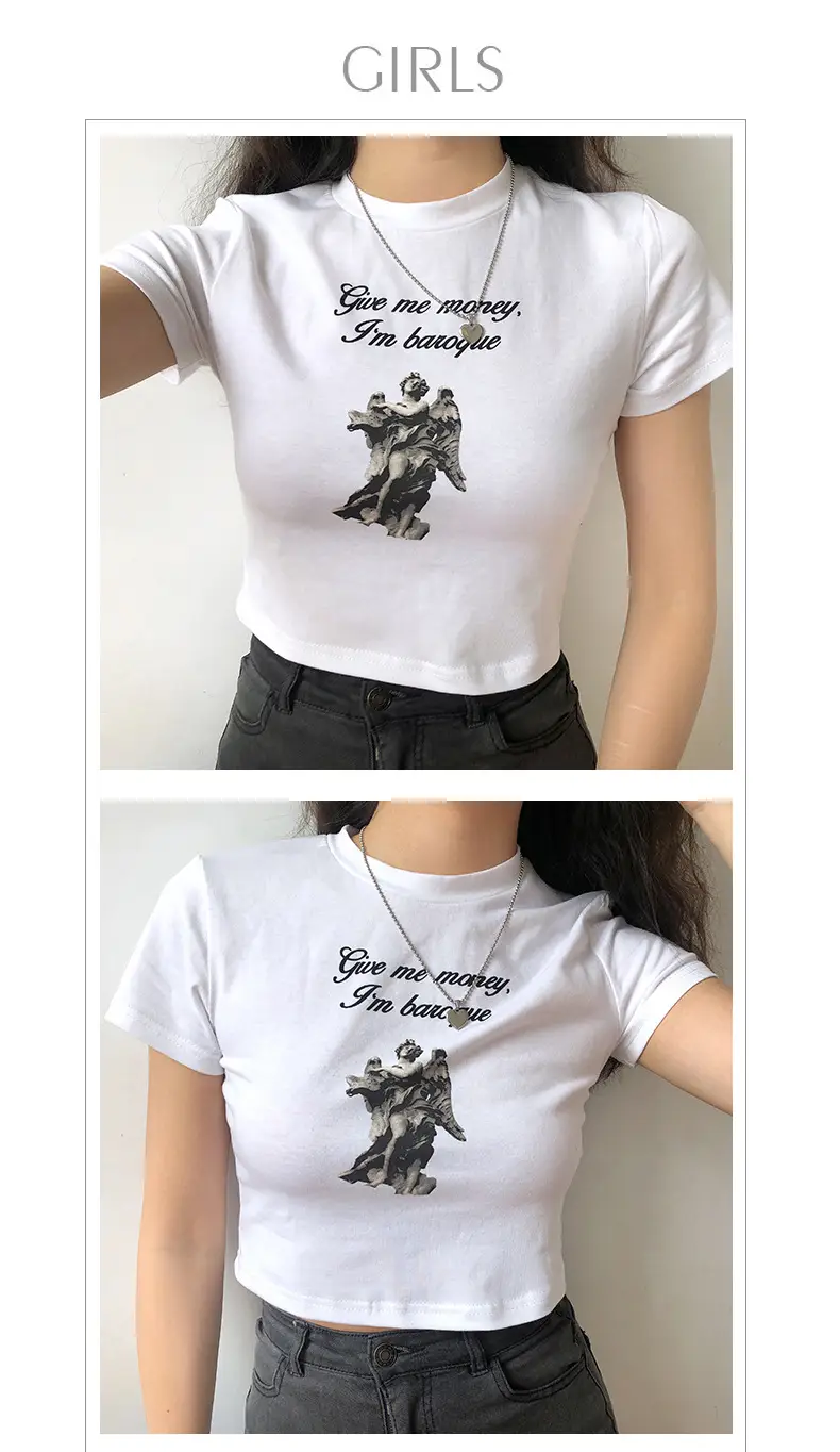 Women Korean Style Short T-Shirt 2025 Summer — feature 4
