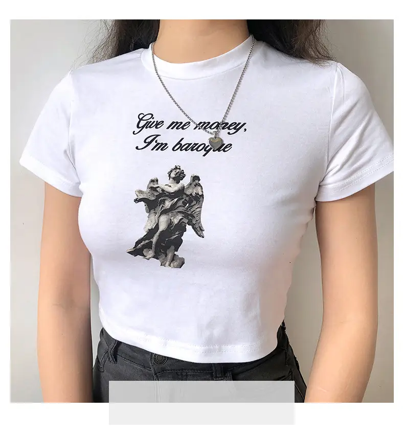 Women Korean Style Short T-Shirt 2025 Summer — feature 6