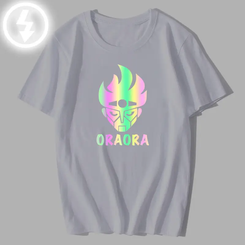 Cross-border Lightning Effect T-Shirt White - Image 5